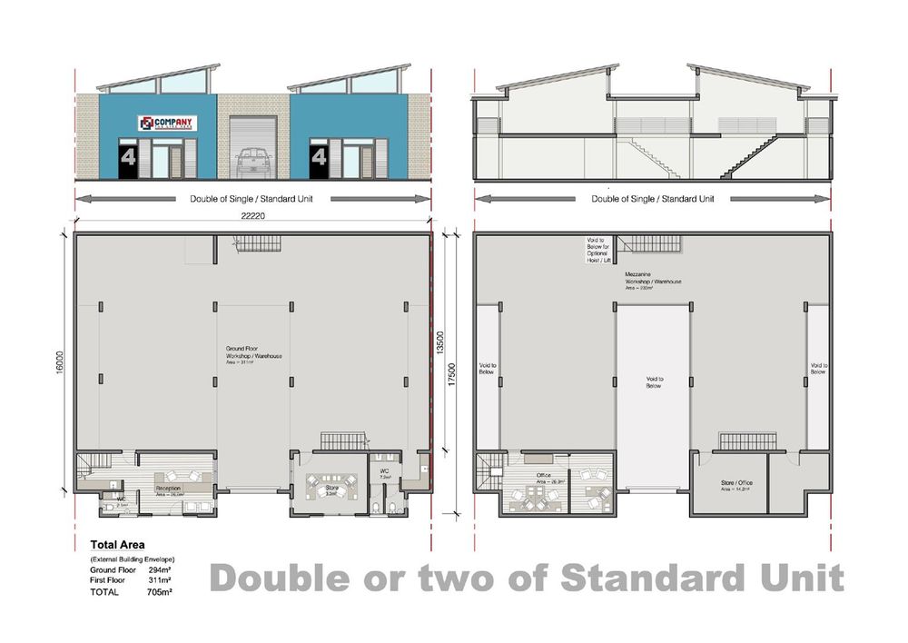Double or standard unit