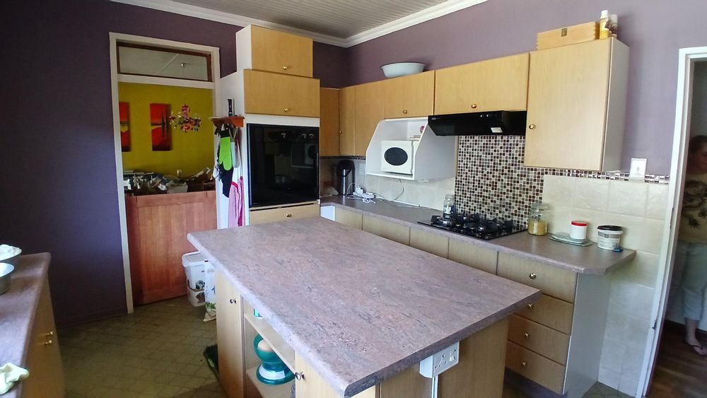 Kitchen with new gas top