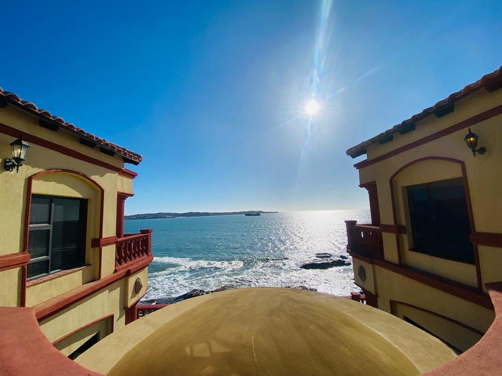 View of the ocean on the top floor