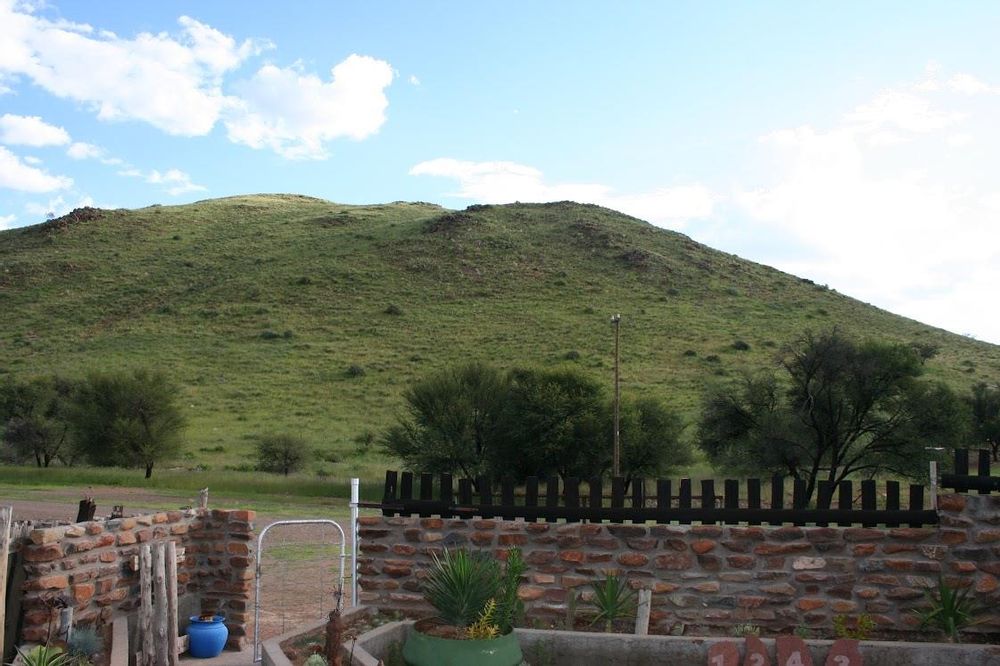One of the hilltops covered in new grass after the rain