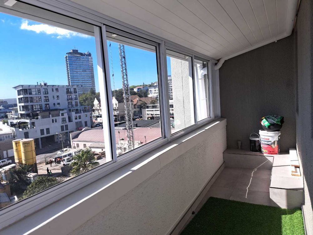 enclosed section of the balcony