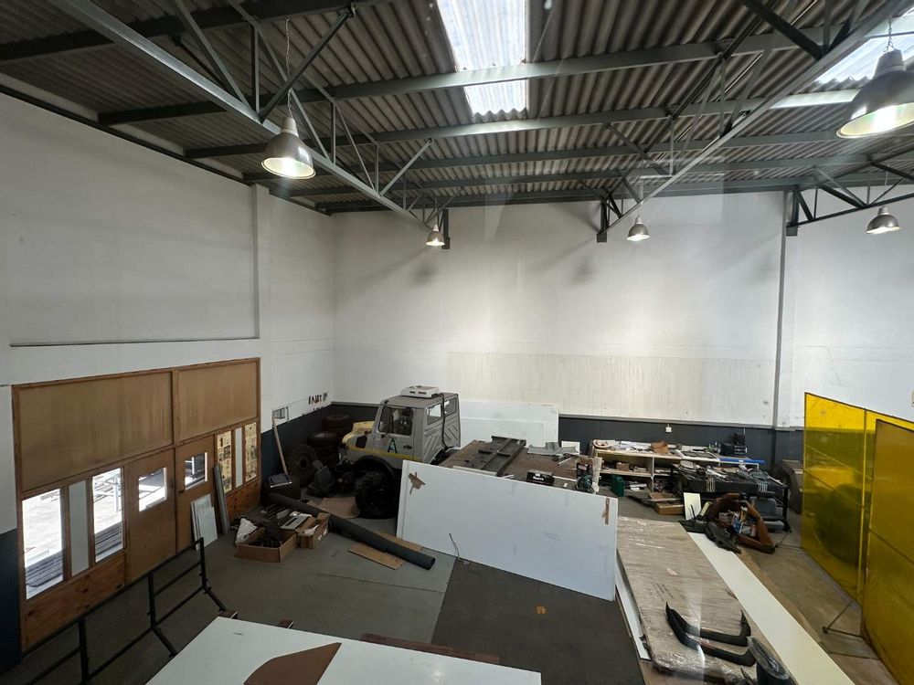Warehouse hall top view, left side