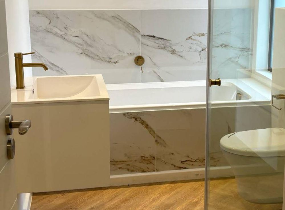 Design impression of bathroom finishes