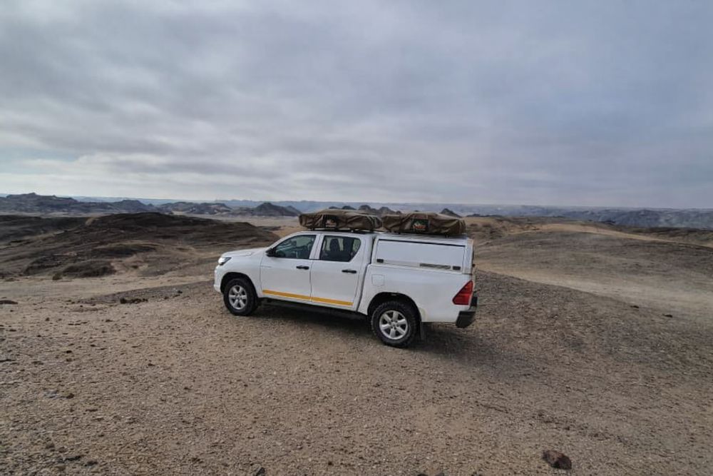 Bakkie with rooftop tent