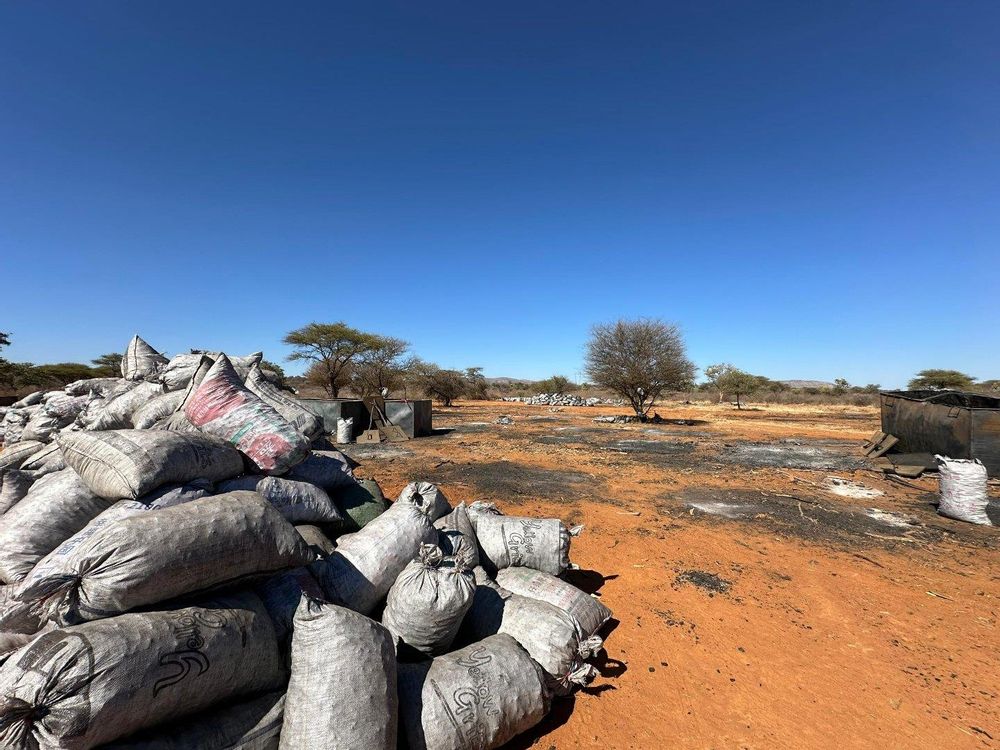 Cleared charcoal burning areas