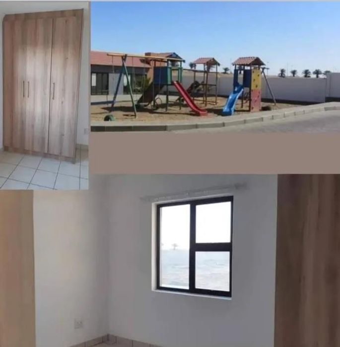 For Sale: 2-Bedroom Apartment in Walvis Bay Central with garage and balcony braai.