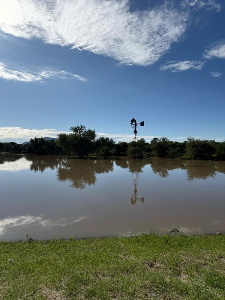 View of the soil dam on the farm