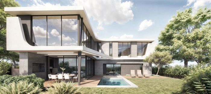 For Sale: House in Steyn City with pool bar, glass garage doors, and large pantry.