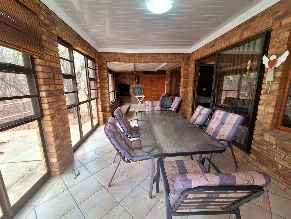 Covered patio with build in braai