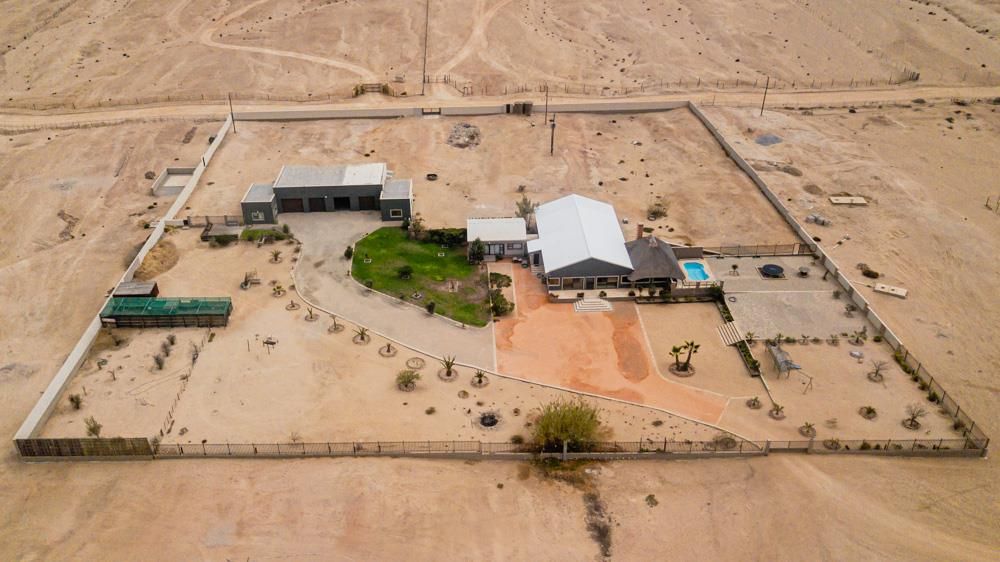 Aerial view of the property