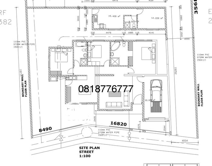 For Sale: House in Otjomuise with 3 beds, flat, garage, and electric fence.