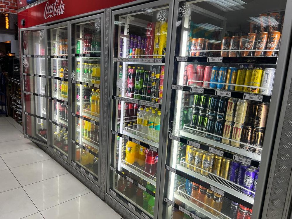 Fridge with cold drinks