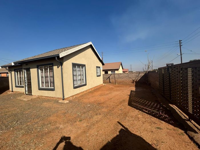 Evaton West House For Sale: 2 Bedrooms, spacious layout, unfinished structure for customization.
