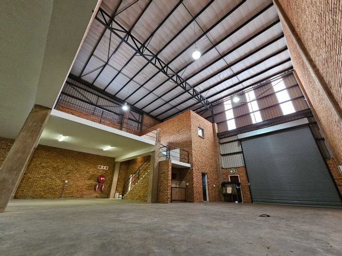 Industrial warehouse to rent in Lanseria with security, office space, and parking.