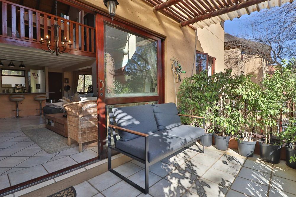 Cozy shaded balcony