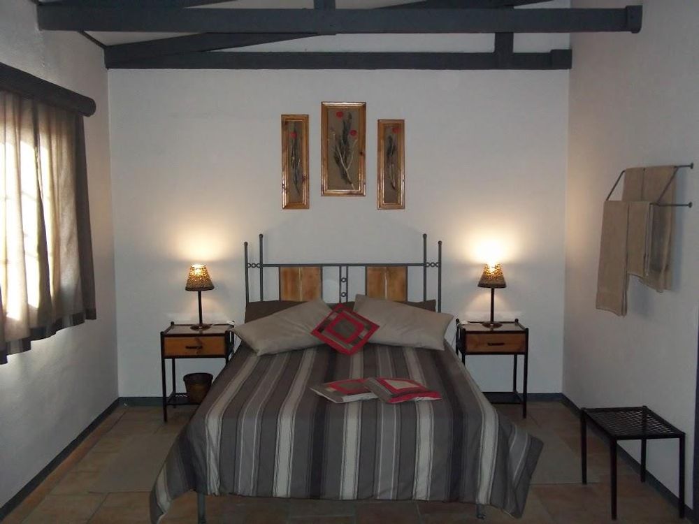 Double bed in one of the chalets