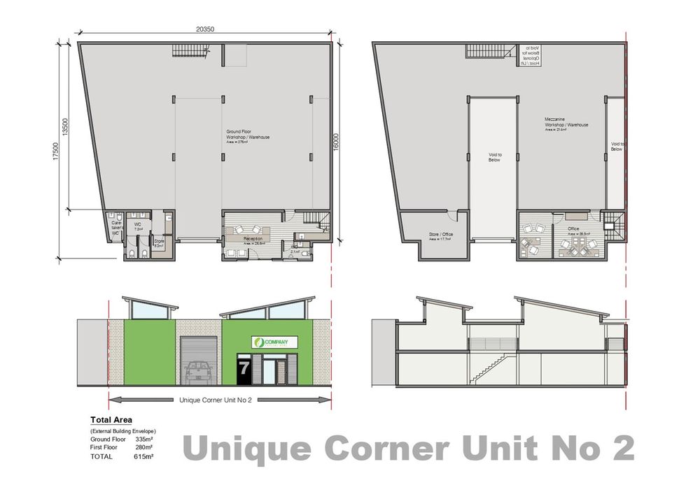 Corner unit