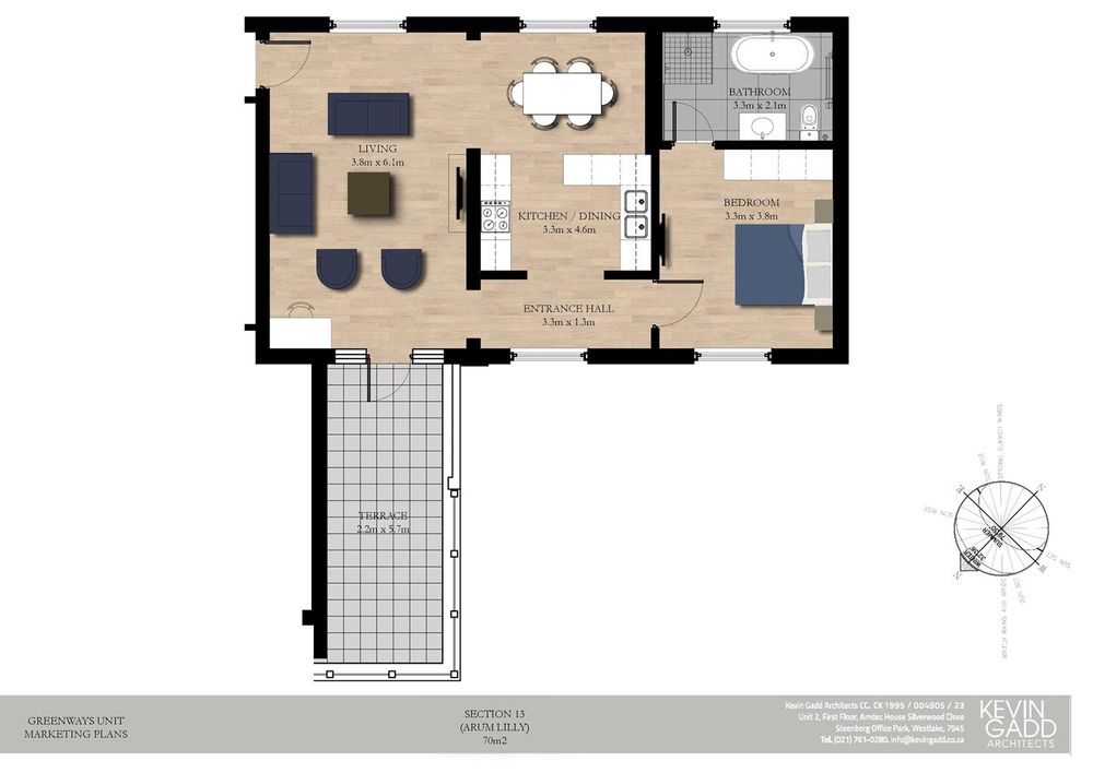 Floor plan for Arum Lily apartment