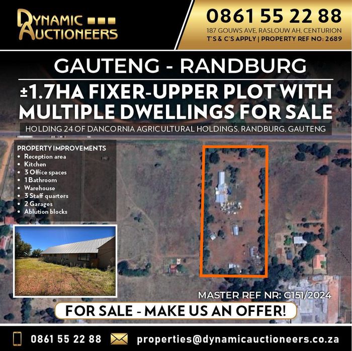 Property #2239510, Small Holding for sale in Randburg Central