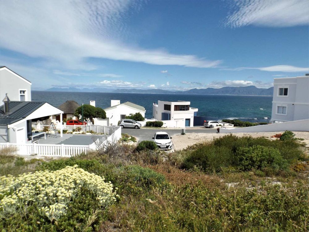 Sea View from our Plot in Albatros Street (the STREET of STREETS); Hermanus coastline at the back.