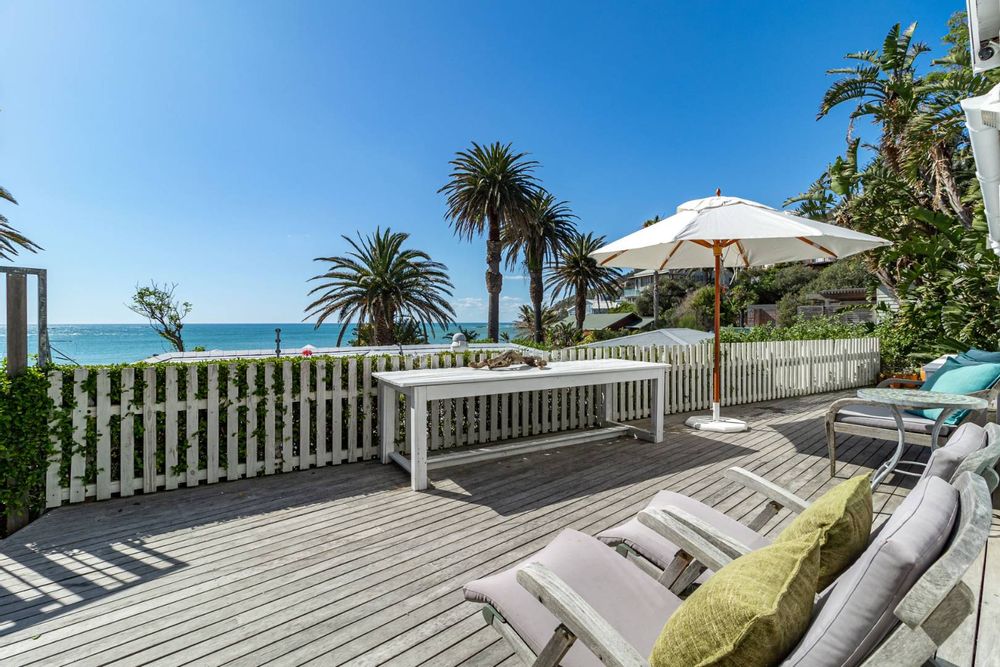 Sunny outdoor deck by day