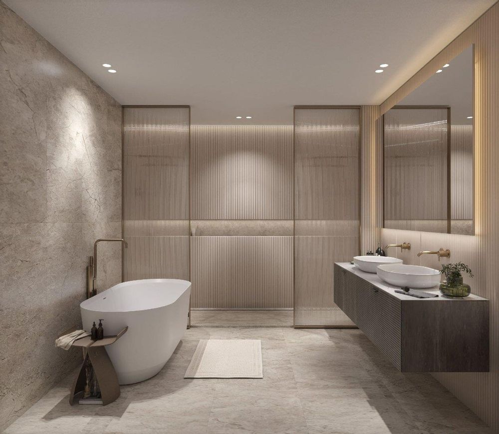 Rendering of bathroom
