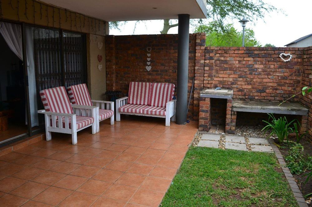 Patio with built-in-braai