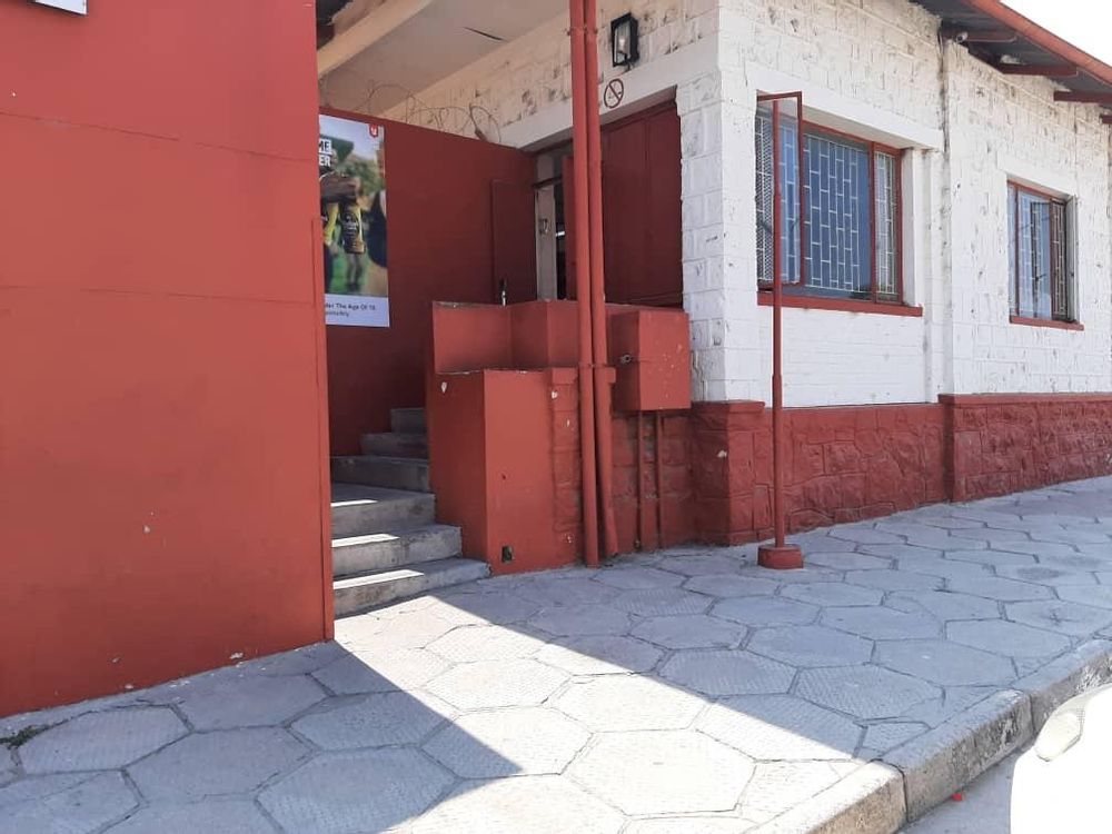 The main entrance into the bar/gambling