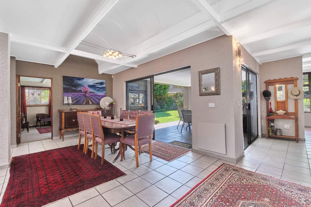 Dining area opening onto the patio