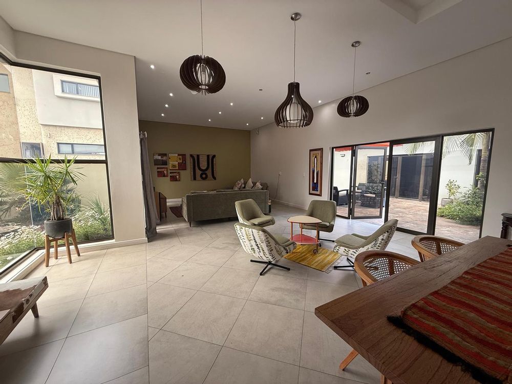 anotehr angle of dining and living room area