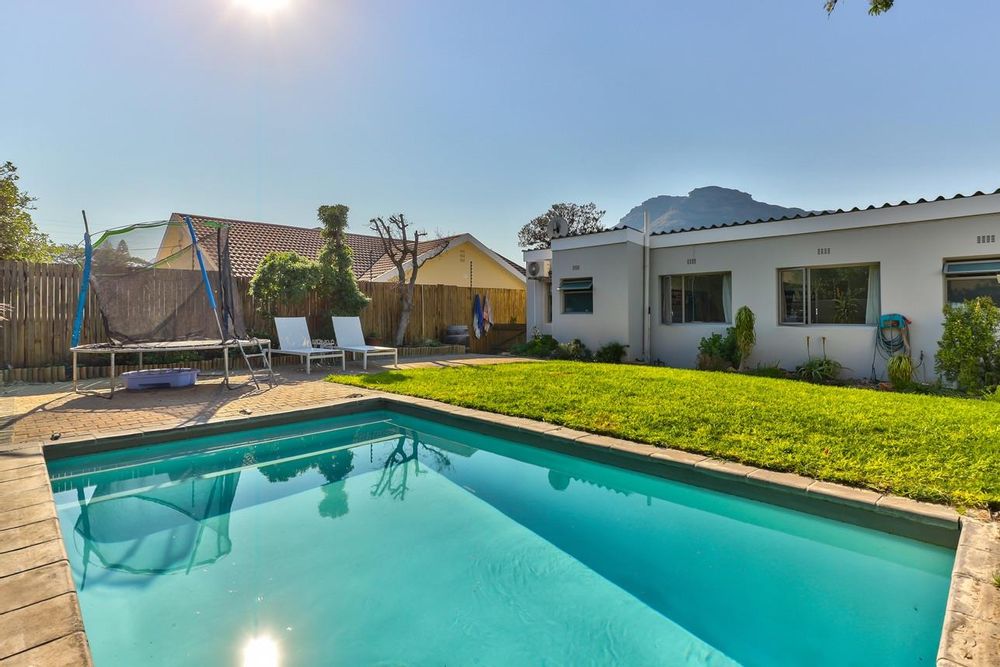 Back entertainment area with pool