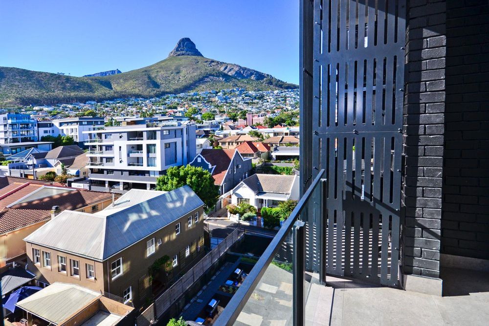 Open balcony with mountain views