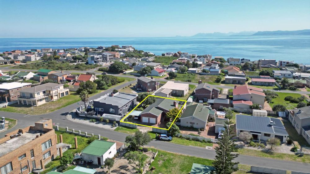 Location from the Air. Walker Bay (and Hermanus coastline) in the Background.