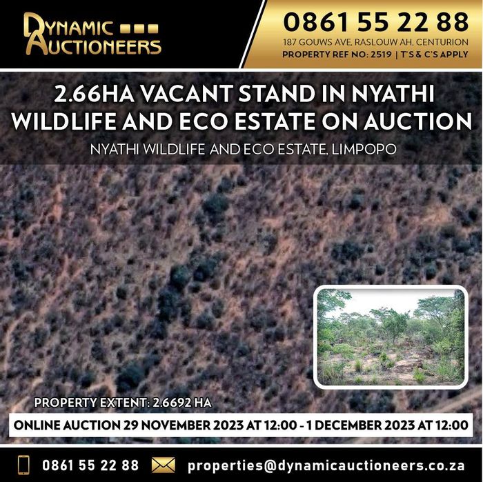 Property #2134221, Vacant Land Residential auction in Modimolle Rural