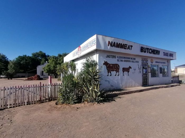Business for Sale in Mariental Central: Butchery with rental flatlets and ample parking.
