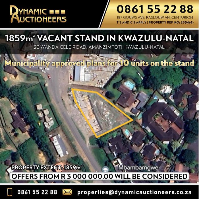 Property #2159771, Vacant Land Residential for sale in Amanzimtoti
