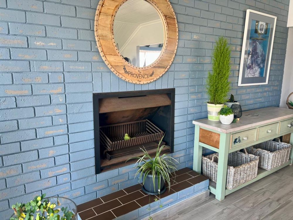 Cozy indoor fire place in the lounge