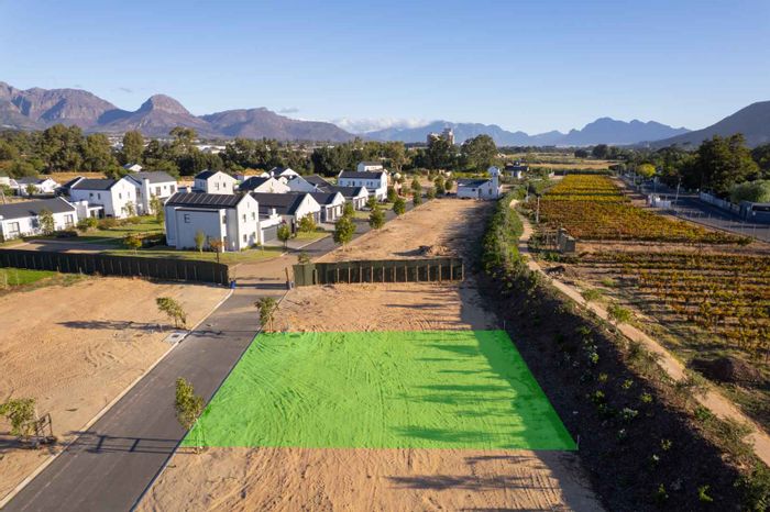 Vacant Land Residential for Sale in Paarl Valleij Lifestyle Estate with greenbelt access.