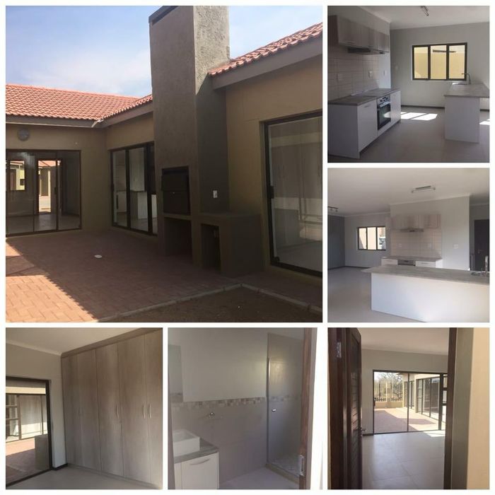 For Sale: Townhouse in Okahandja Central with open-plan living, braai area, and three bedrooms.