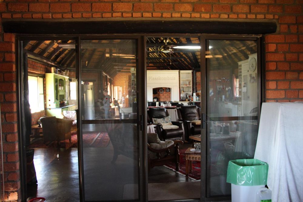 Sliding doors leading to the lounge