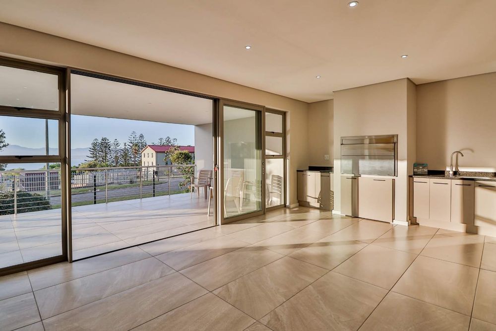 View of the Indoor stainless steel braai area