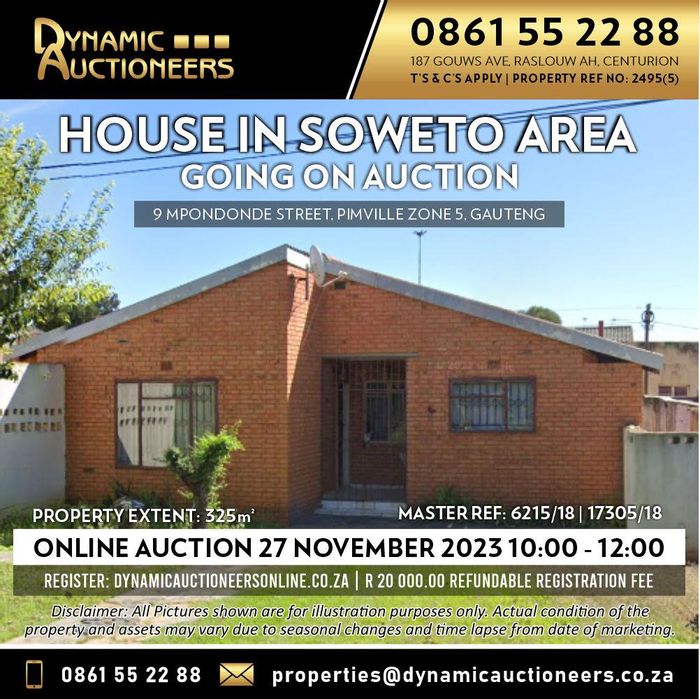 Property #2196314, House auction in Pimville