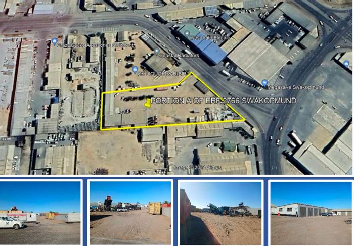 Industrial property for sale in Swakopmund Industrial with multiple workshops and security features.