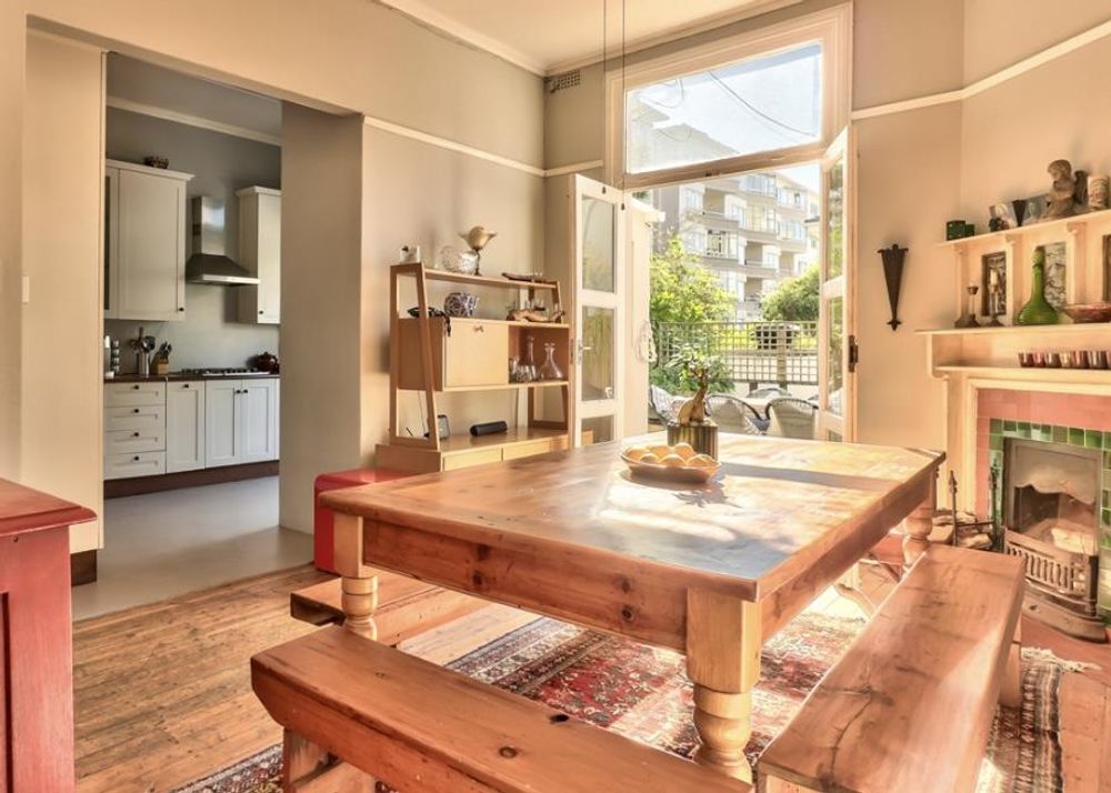 Dining room flows onto deck kitchen and deck 