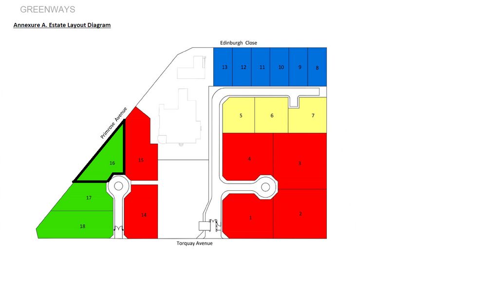 Greenways Estate's site diagram