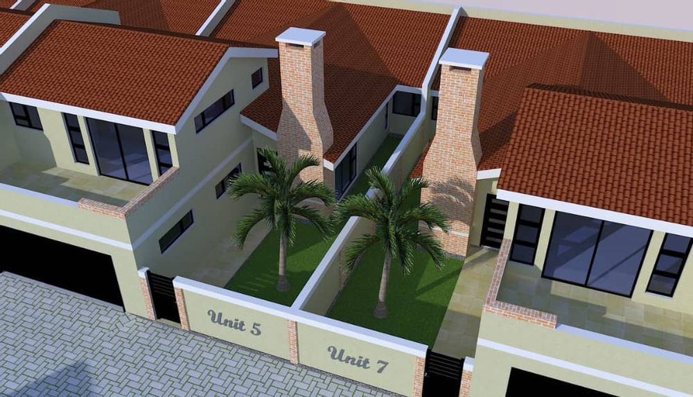 Townhouse courtyards