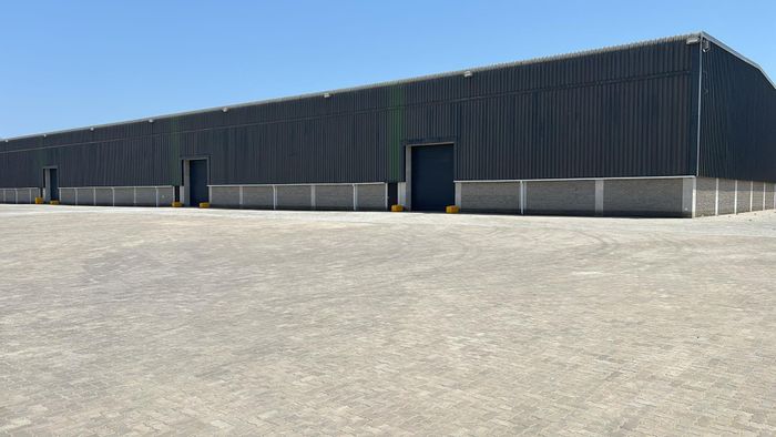 To Rent: Industrial Warehouse in Walvis Bay Central with ample yard space.