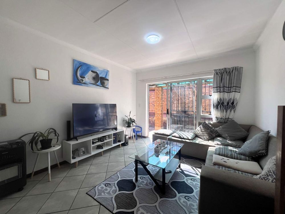 Spacious lounge with sunlight