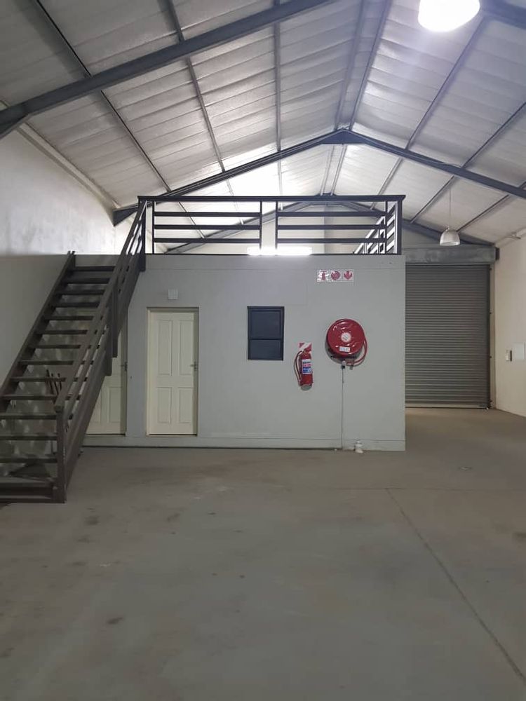 Warehouse with own kitchenette and toilet and the upstairs area can be used as a office or store room