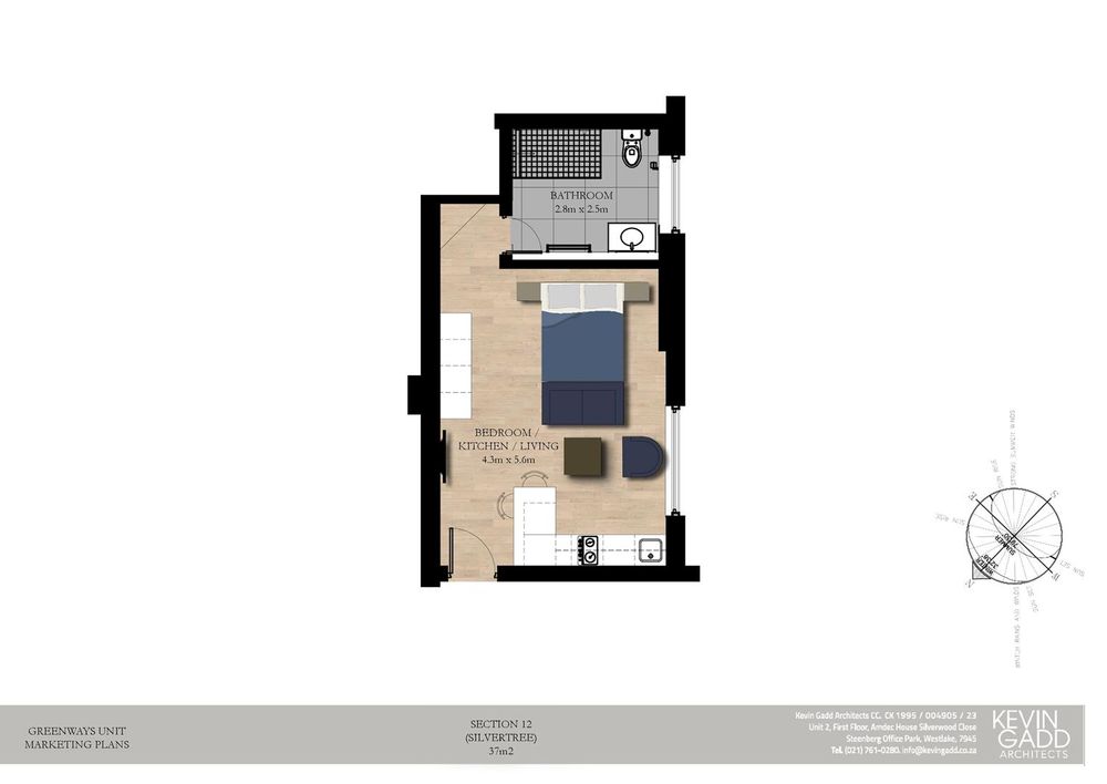 Silvertree studio apartment floor plan